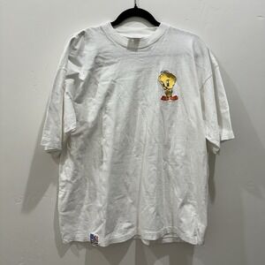 Vintage Tweety Bird Shirt L Too Cute Guetta Bros Single Stitch‎ Tee Looney Tunes